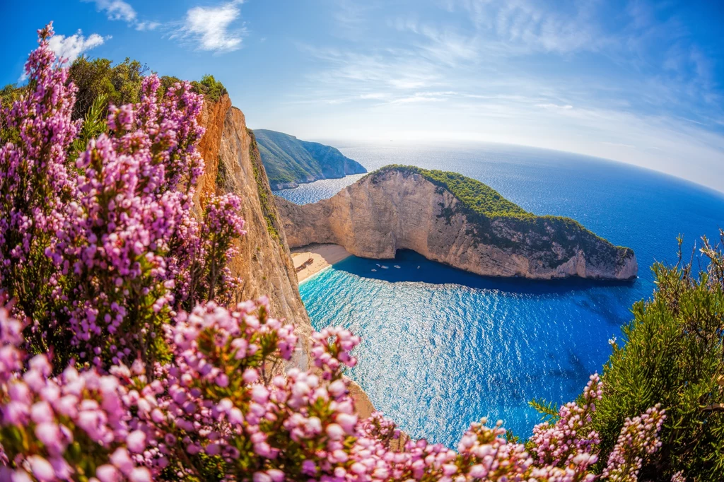 Widok na plażę Navagio