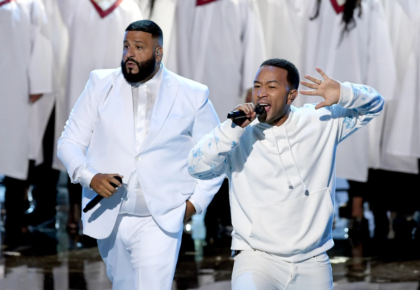 John Legend i DJ Khaled podczas wspólnego występu. 