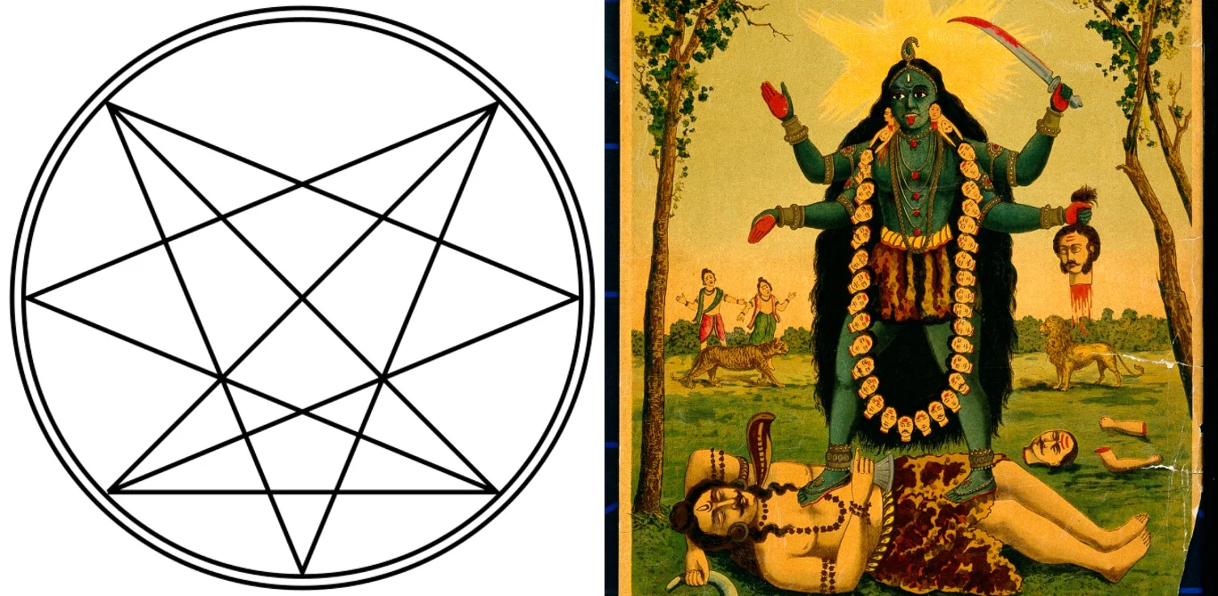 Symbol stowarzyszenia i hinduska bogini Kali Symbol stowarzyszenia i hinduska bogini Kali