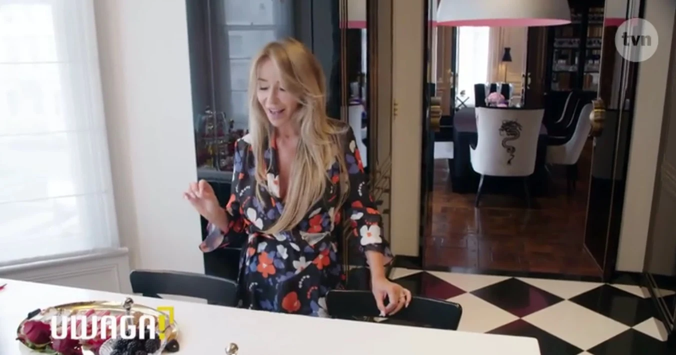 Joanna Przetakiewicz pokazała mieszkanie w programie TVN "Uwaga. Kulisy sławy"