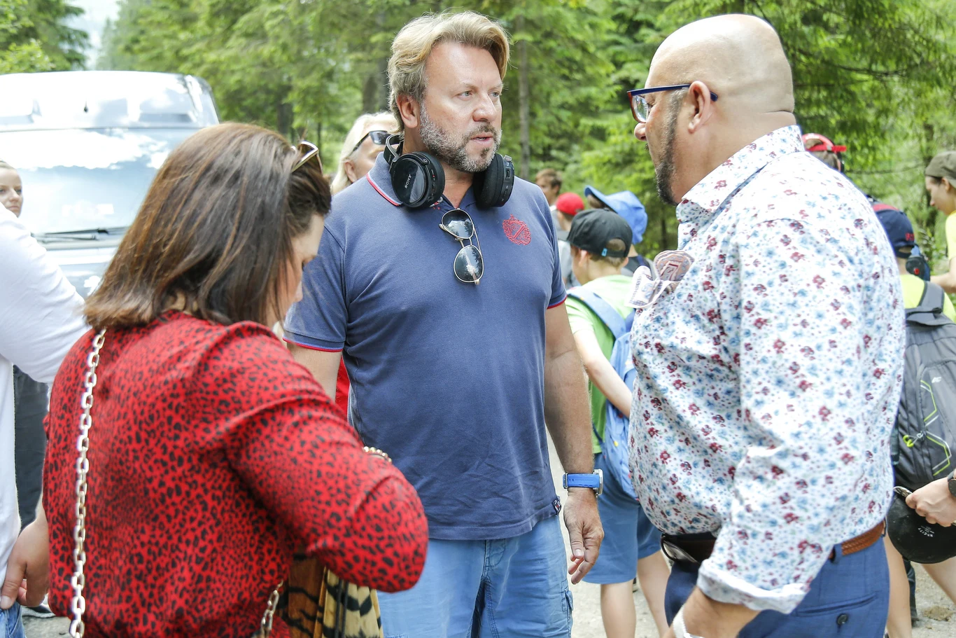 Michał Milowicz i Piotr Gąsowski na planie filmu "Futro z Misia"
