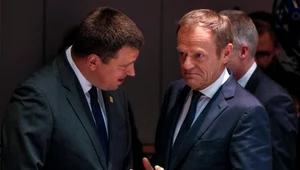 Rozmowy podczas szczytu, na zdjęciu fiński premier Juri Ratas i szef RE Donald Tusk