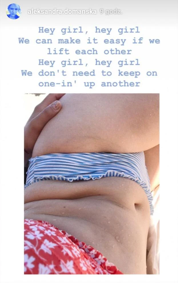 Ola Domańska pokazuje na Instagramie prawdziwą siebie (Screen: InstaStories Aleksandry Domańskiej)