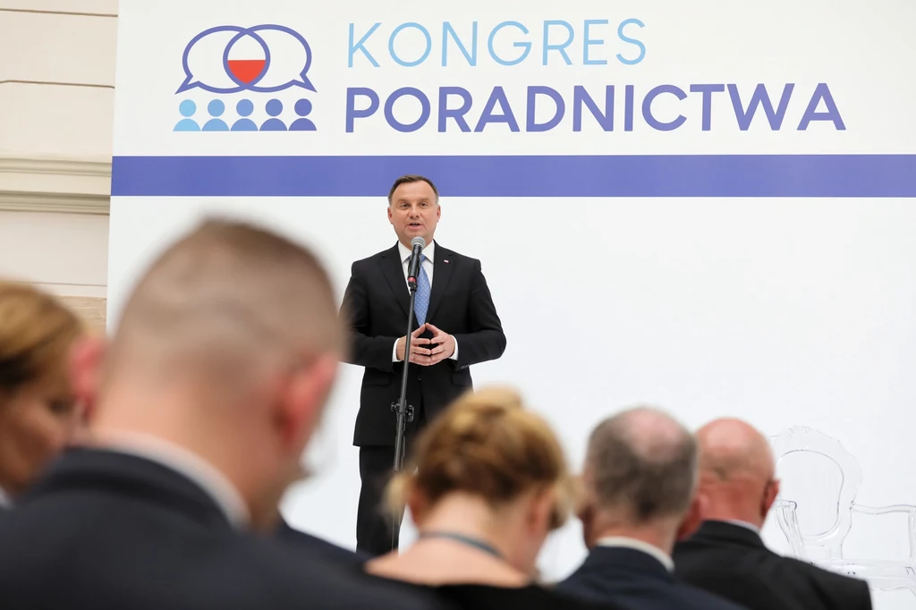 Prezydent Andrzej Duda przemawia podczas Kongresu Poradnictwa Prezydent Andrzej Duda przemawia podczas Kongresu Poradnictwa