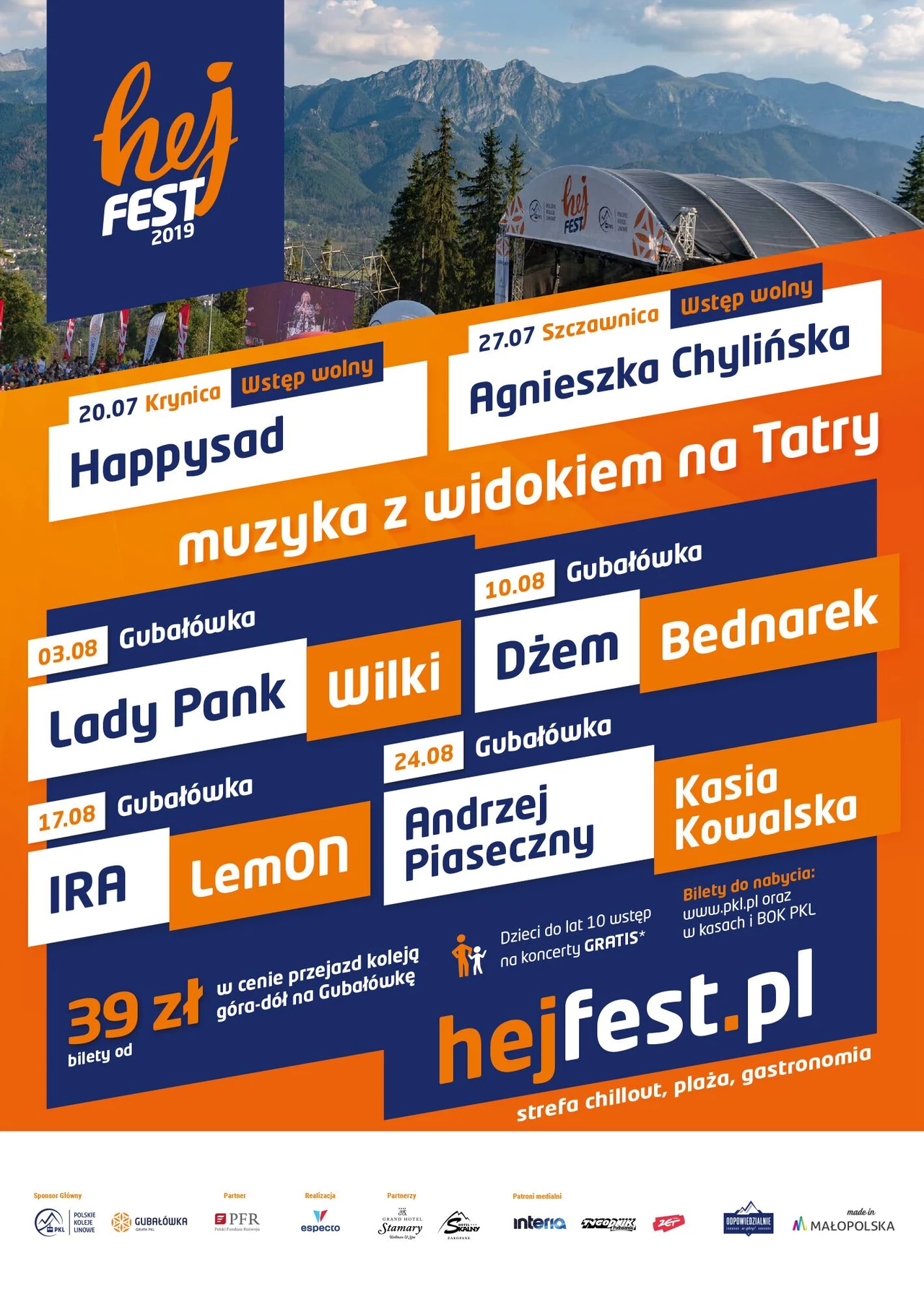 Plakat zapowiadający Hej Fest 2019