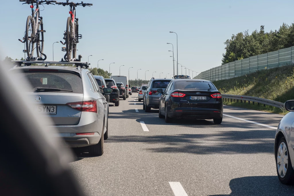 Korek na autostradzie A1 Korek na autostradzie A1