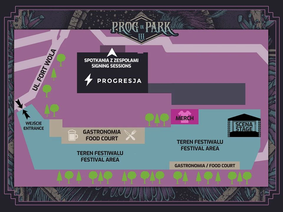 Mapka festiwalu Prog in Park 2019