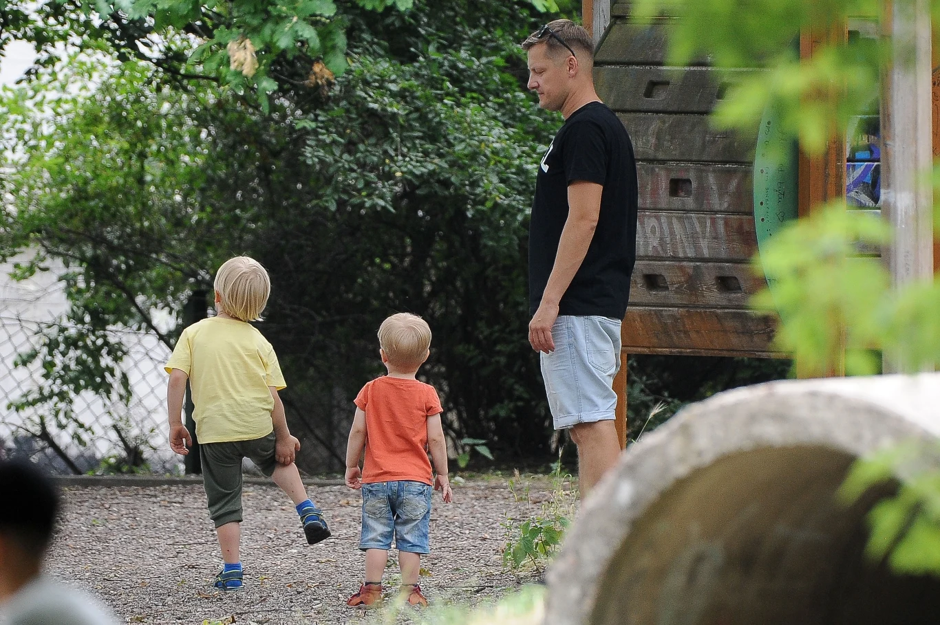 Marcin Mroczek z rodziną