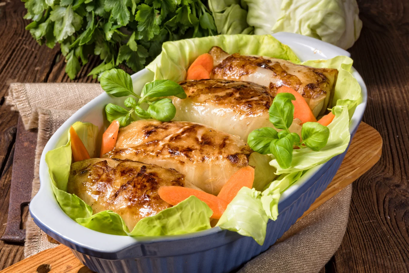 Gołąbki kresowe możemy podsmażyć, aby szybciej cieszyć się ich pysznym smakiem