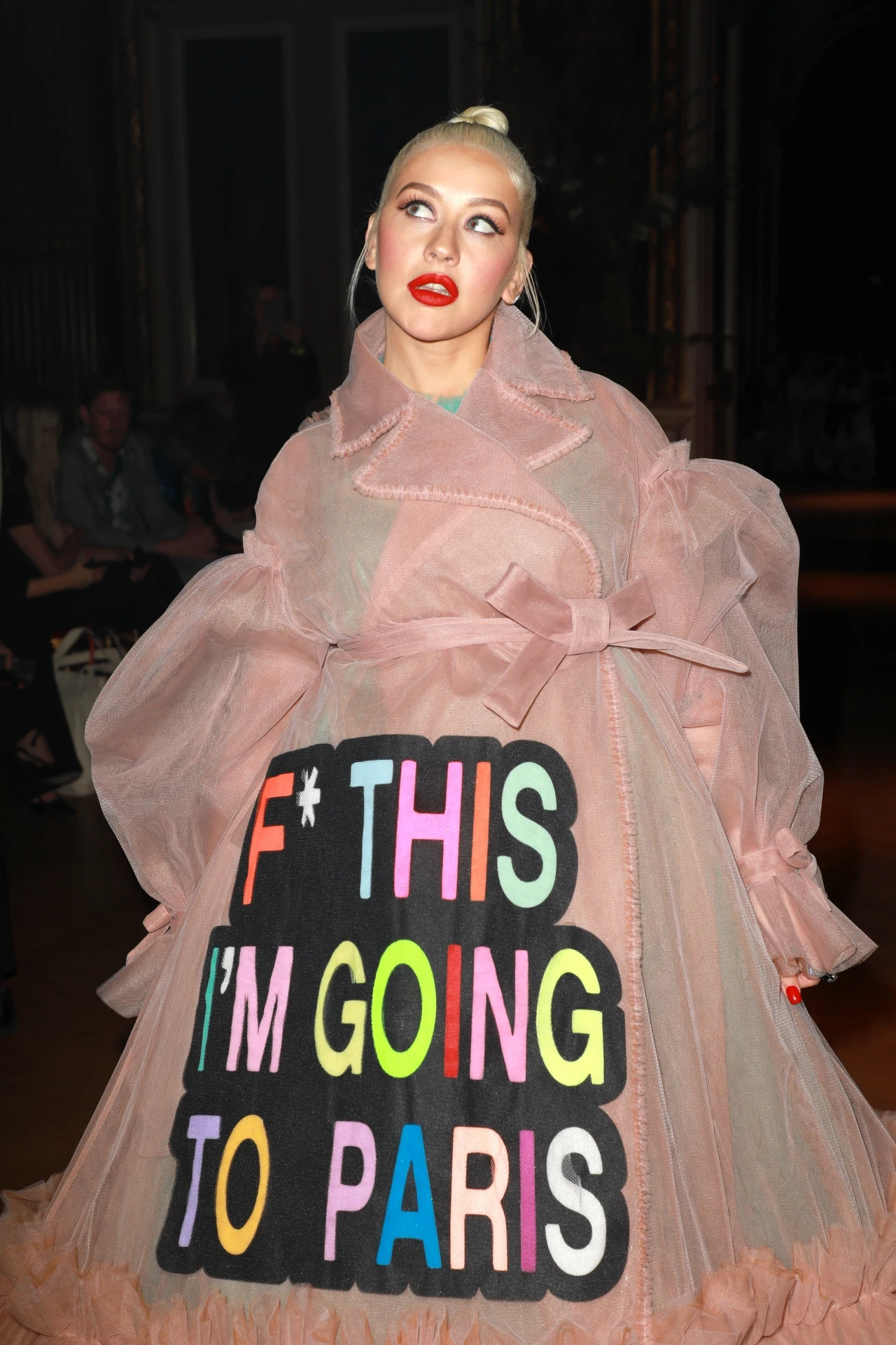 Christina Aguilera na pokazie marki Victor&Rolf. 
