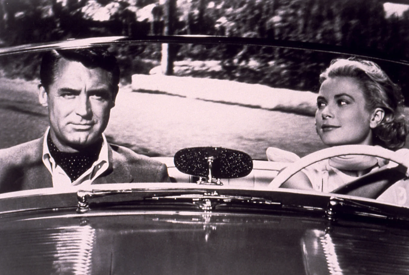 Cary Grant i Grace Kelly w filmie "Złodziej w hotelu"