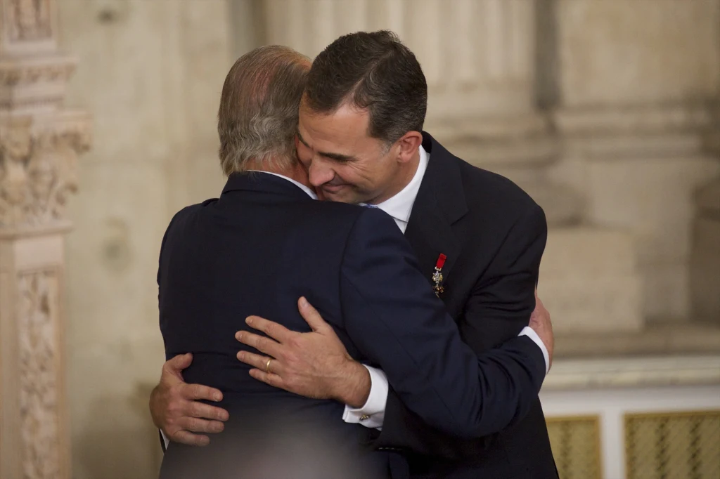 Juan Carlos podczas abdykacji