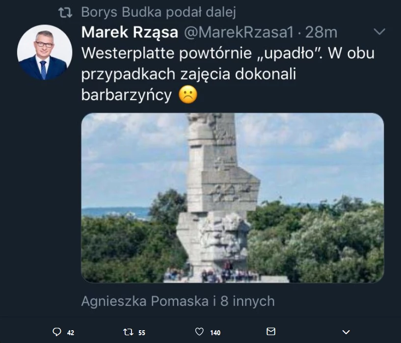 Usunięty wpis Marka Rząsy Usunięty wpis Marka Rząsy