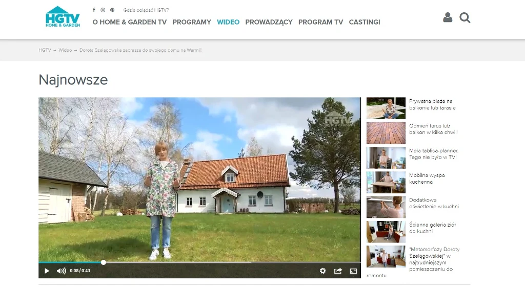 Dom Doroty Szelągowskiej na Warmii (screen: hgtv.pl) Dom Doroty Szelągowskiej na Warmii (screen: hgtv.pl)