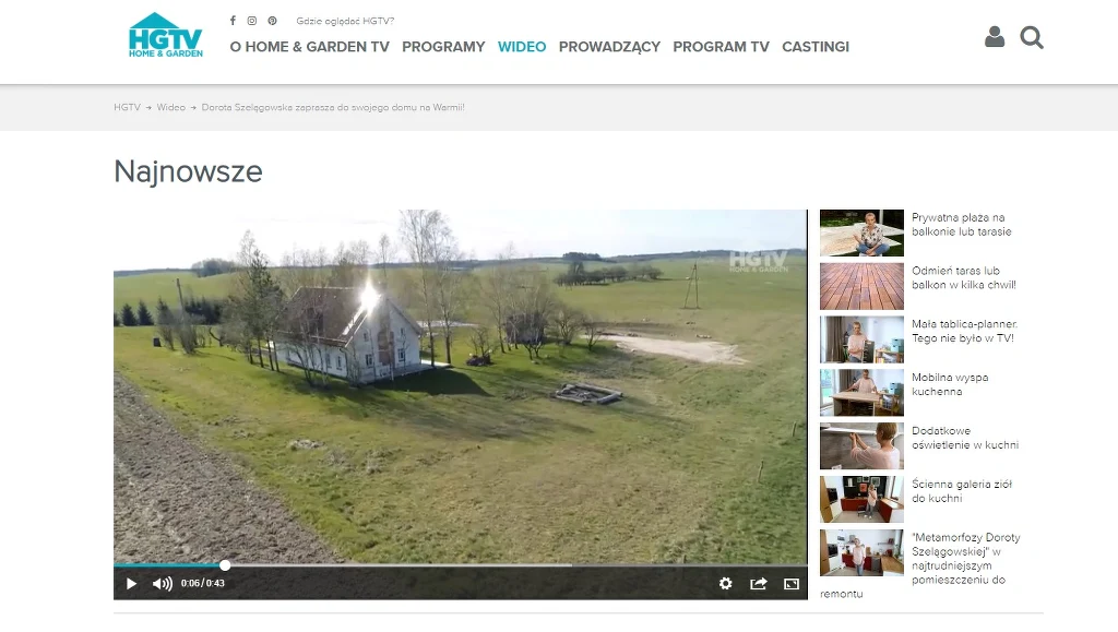 Dom Doroty Szelągowskiej na Warmii (screen: hgtv.pl) Dom Doroty Szelągowskiej na Warmii (screen: hgtv.pl)