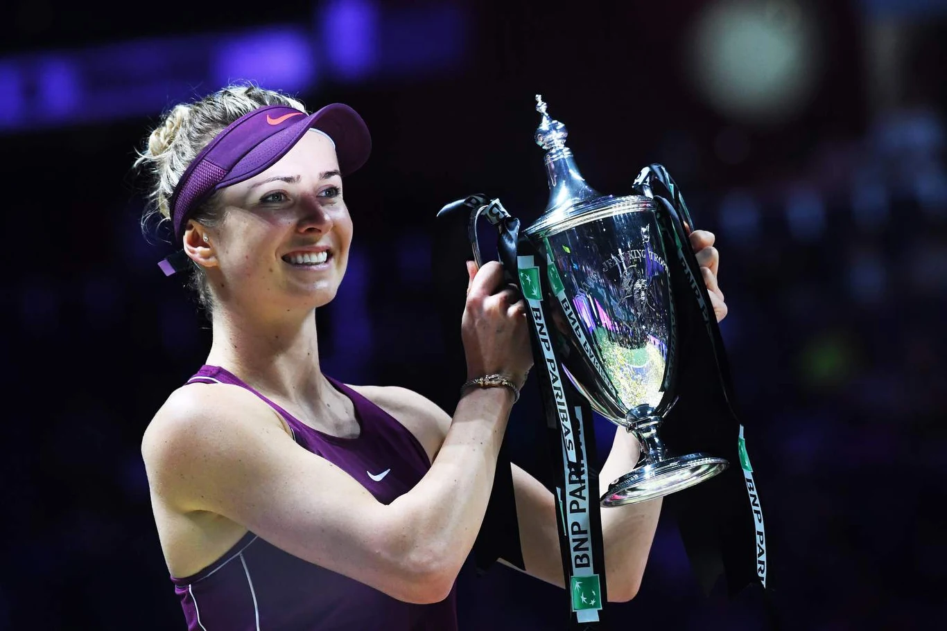 Elina Switolina po zwycięstwie w WTA Finals w 2018 roku