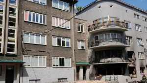 Miejsce wybuchu gazu, do którego doszło w kamienicy na ulicy Katowickiej w Bytomiu