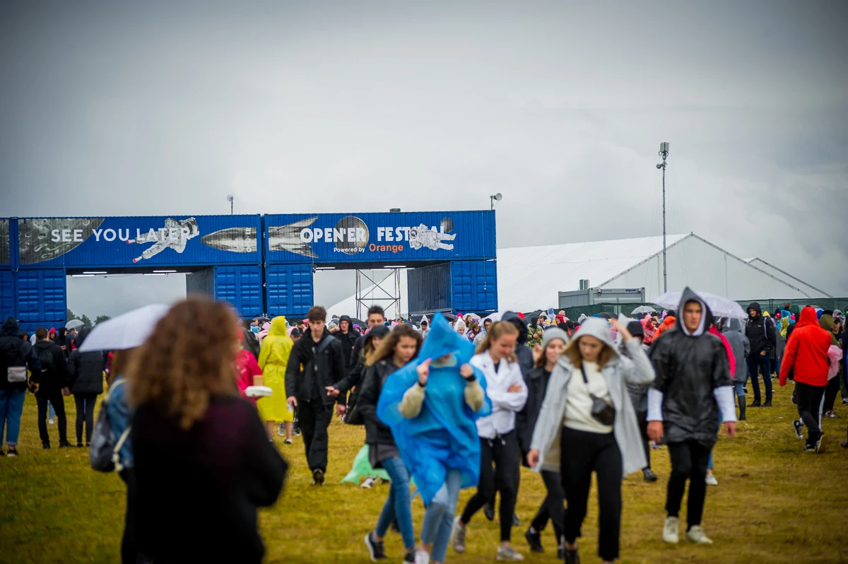 Open'er 2019 w deszczu