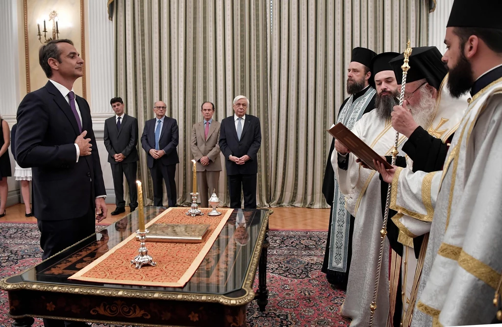 Zaprzysiężenie nowego premiera Grecji Zaprzysiężenie nowego premiera Grecji