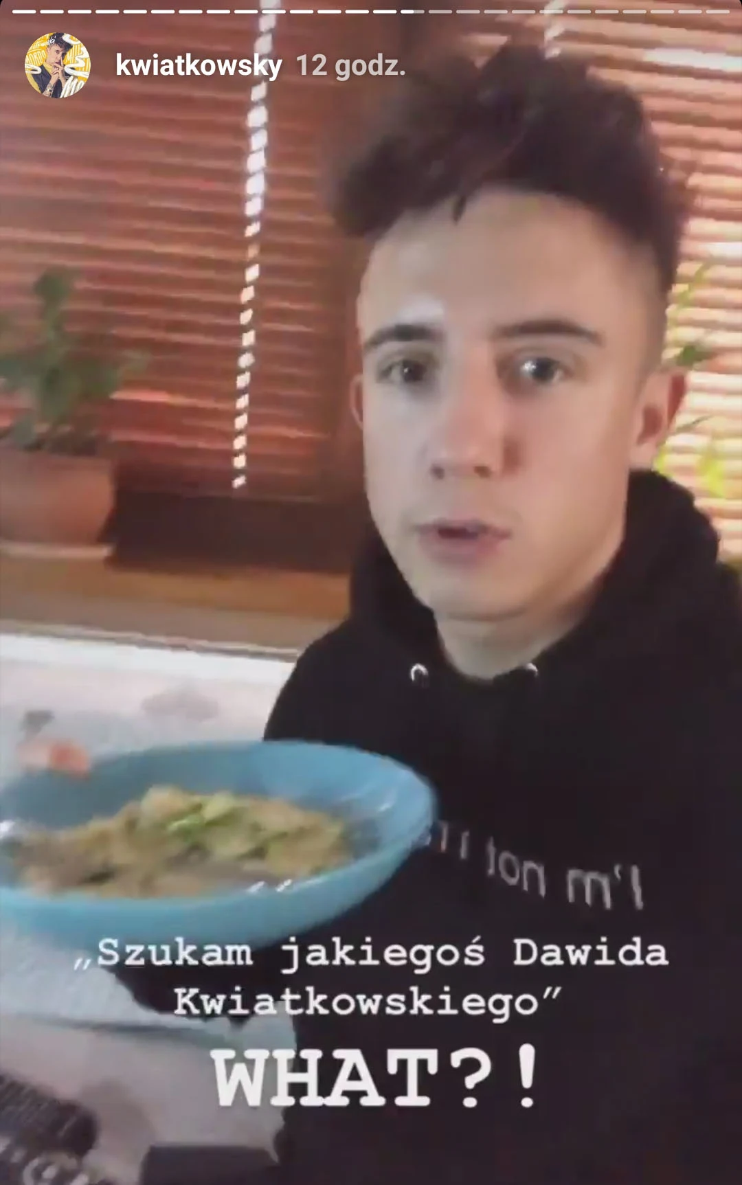 Dawid Kwiatkowski na Instastory Dawid Kwiatkowski na Instastory