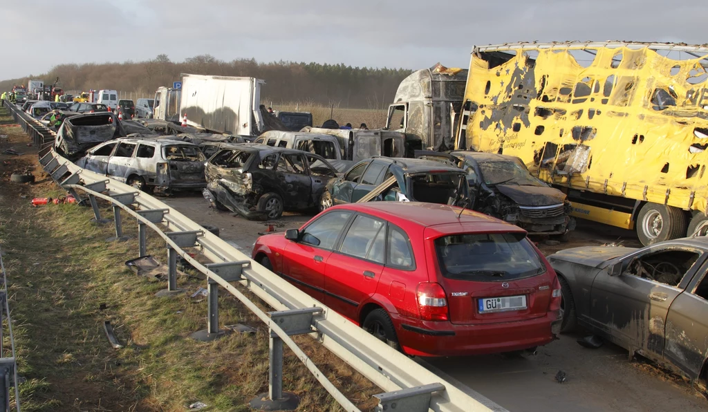 Karambol na niemieckiej autostradzie