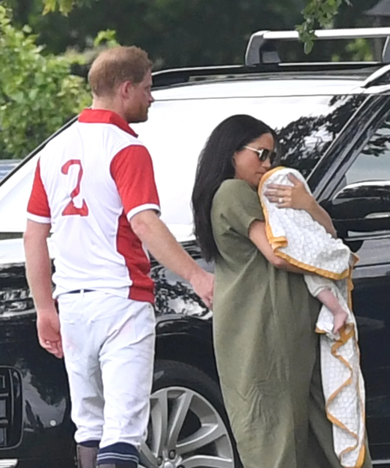 Meghan, Harry i Archie na meczu polo Meghan, Harry i Archie na meczu polo