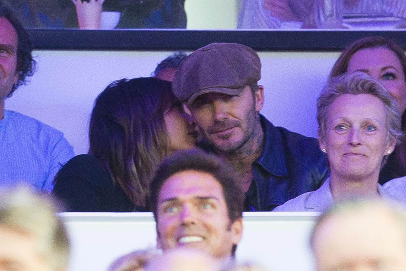 Victoria Beckham i David Beckham na koncercie Barbary Streisand Victoria Beckham i David Beckham na koncercie Barbary Streisand