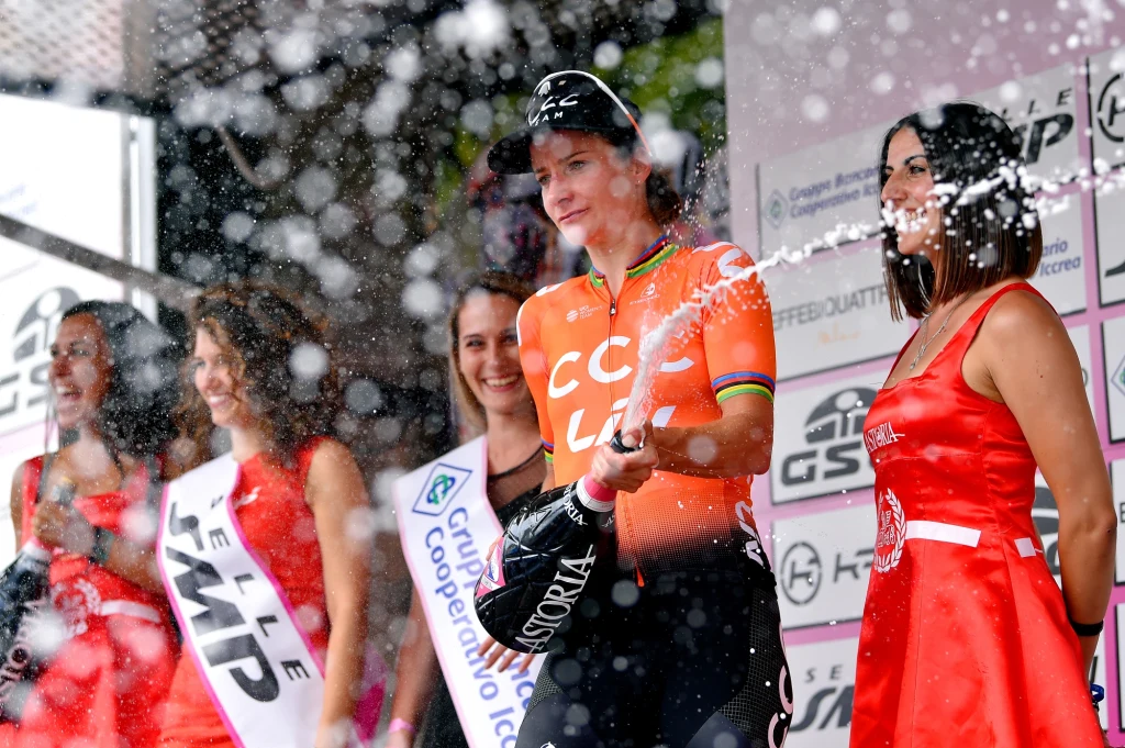 Marianne Vos na podium Marianne Vos na podium