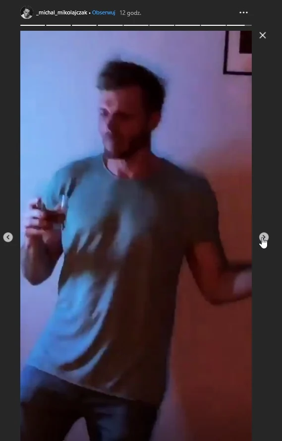 Filmik, który pojawił się na Instagramie Mikołajczaka Filmik, który pojawił się na Instagramie Mikołajczaka
