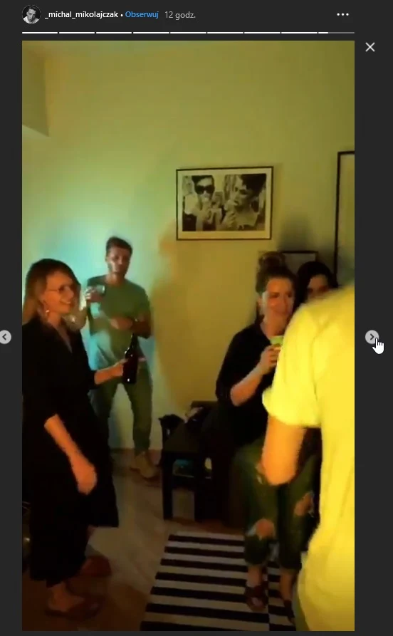 Filmik, który pojawił się na Instagramie Mikołajczaka Filmik, który pojawił się na Instagramie Mikołajczaka