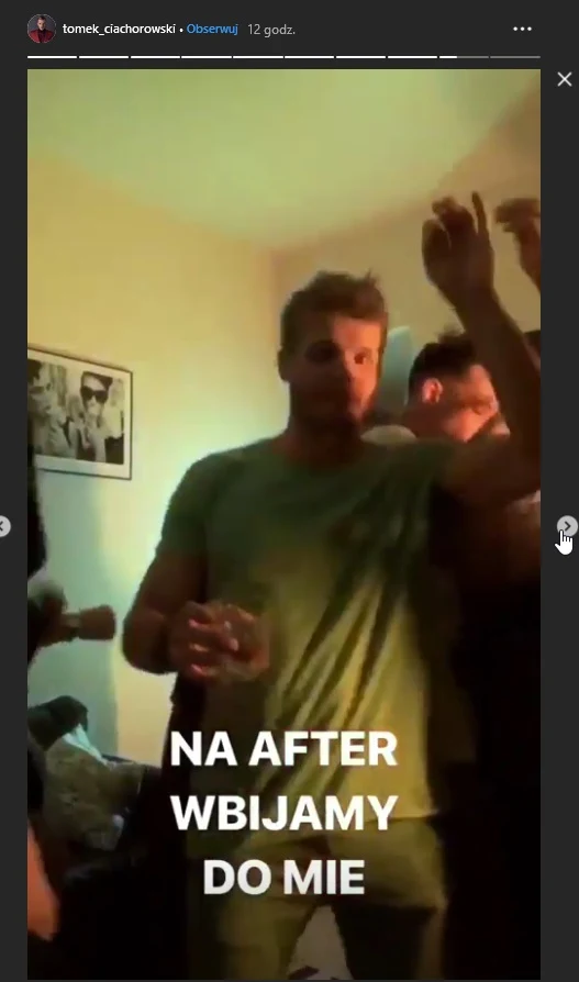 Filmik, który pojawił się na Instagramie Ciachorowskiego Filmik, który pojawił się na Instagramie Ciachorowskiego