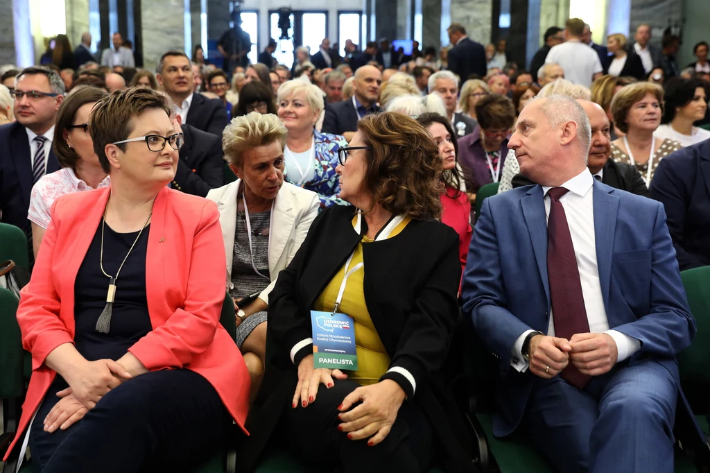 Przewodnicząca Nowoczesnej Katarzyna Lubnauer oraz poseł PO Sławomir Neumann podczas drugiego dnia Forum Programowego Koalicji Obywatelskiej Przewodnicząca Nowoczesnej Katarzyna Lubnauer oraz poseł PO Sławomir Neumann podczas drugiego dnia Forum Programowego Koalicji Obywatelskiej