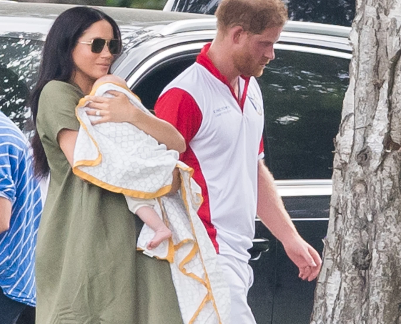 Meghan Markle i książę Harry z synkiem Meghan Markle i książę Harry z synkiem