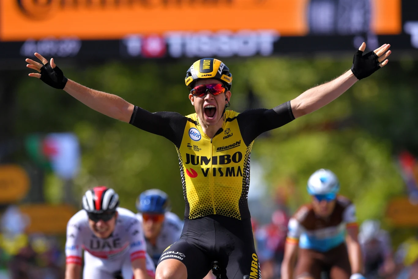 Wout van Aert na mecie Wout van Aert na mecie