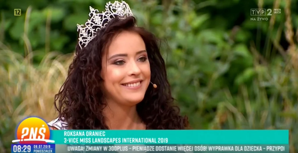 Roksana Oraniec podczas występu w "Pytanie na śniadanie"