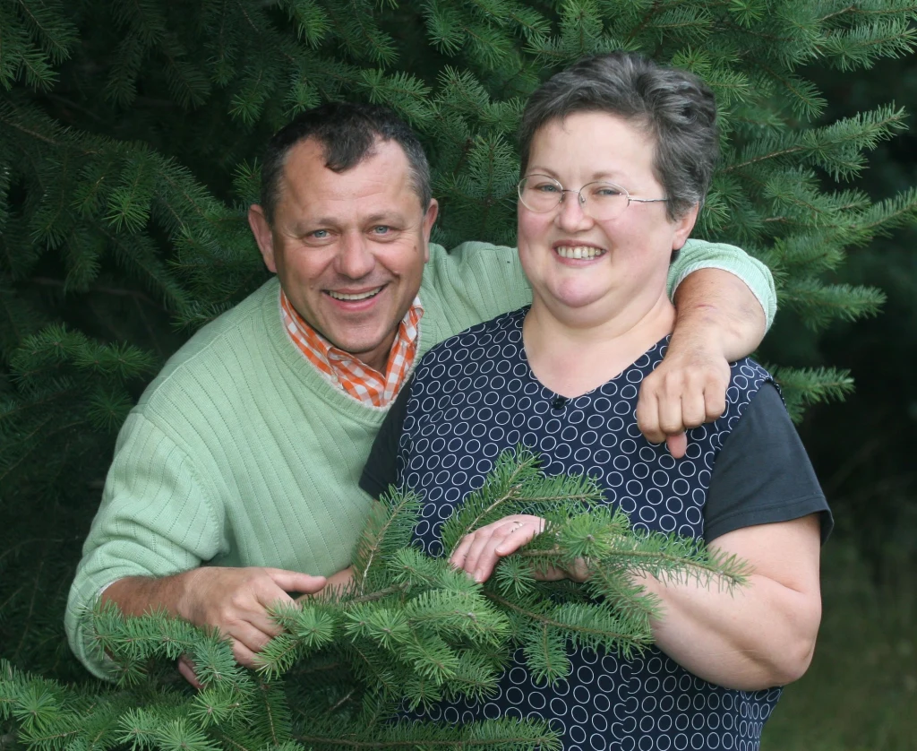 Tadeusz Chudecki z żoną Luizą, sierpień 2007 roku