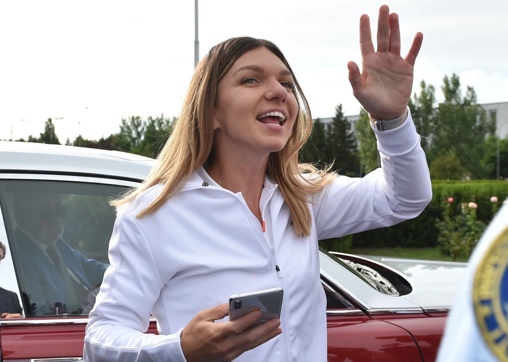Simona Halep po powrocie do kraju