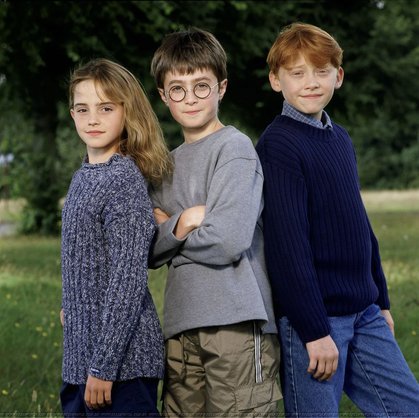 W wieku pięciu lat Radcliffe stwierdził, że zostanie aktorem. Mając dziesięć lat debiutował w realizowanej dla telewizji BBC adaptacji "Davida Copperfielda" (1999). W 2000 roku fragmenty jego występu zobaczył Chris Columbus, który szykował się do adaptacji popularnej książki dla młodzieży "Harry Potter i kamień filozoficzny". "Jego chcę. To jest Harry Potter" – miał powiedzieć. Jego wybór poparła J.K. Rowling, autorka książek.

Na zdjęciu: Emma Watson, Daniel Radcliffe i Rupert Grint