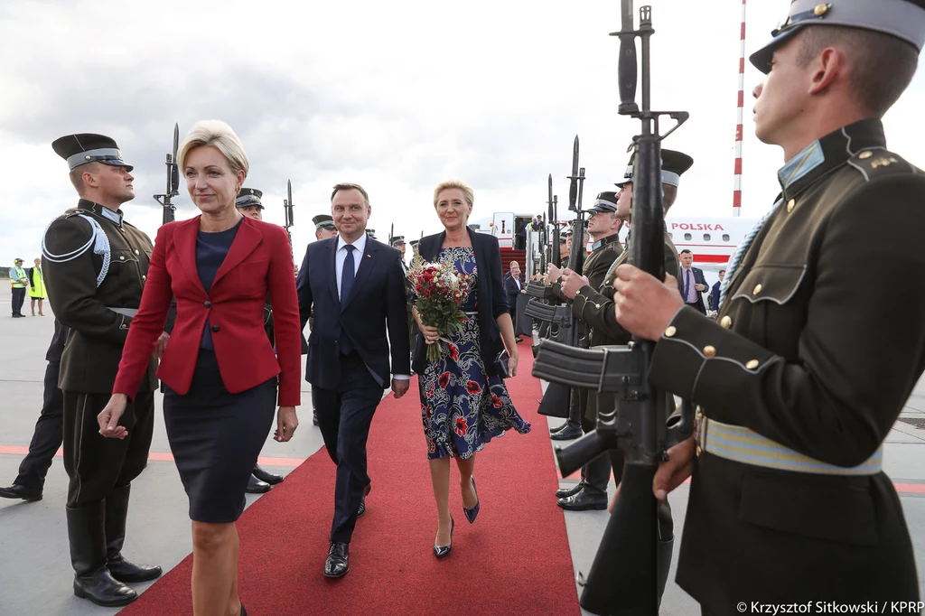 Para prezydencka z wizytą na Łotwie, rok 2018, fot. Krzysztof Sitkowski
