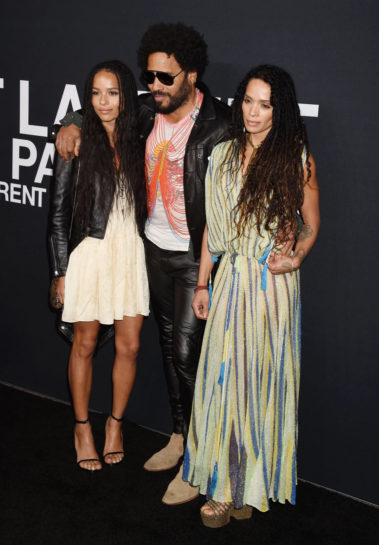 Lenny Kravitz i Lisa Bonet z córką Zoe Lenny Kravitz i Lisa Bonet z córką Zoe