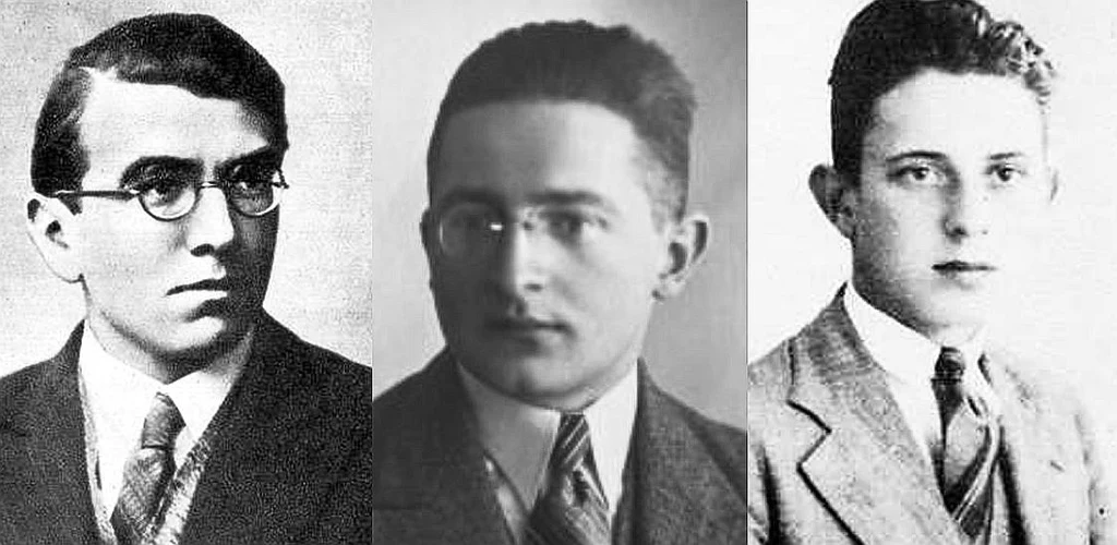 Od lewej: Henryk Zygalski, Marian Rejewski i Jerzy Różycki