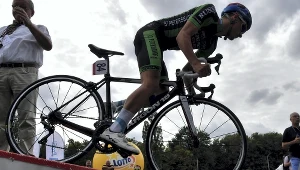 Nikita Bondarczuk na starcie prologu wyścigu