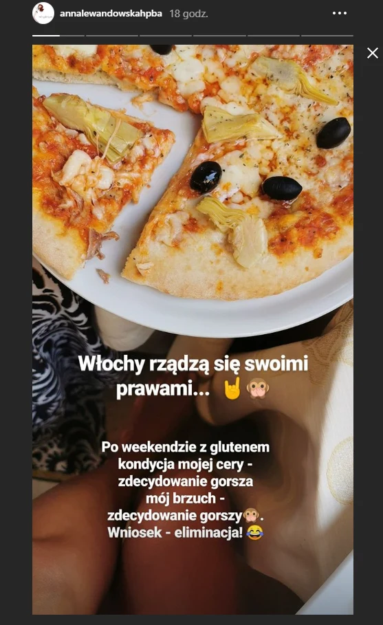 Anna Lewandowska zjadła gluten