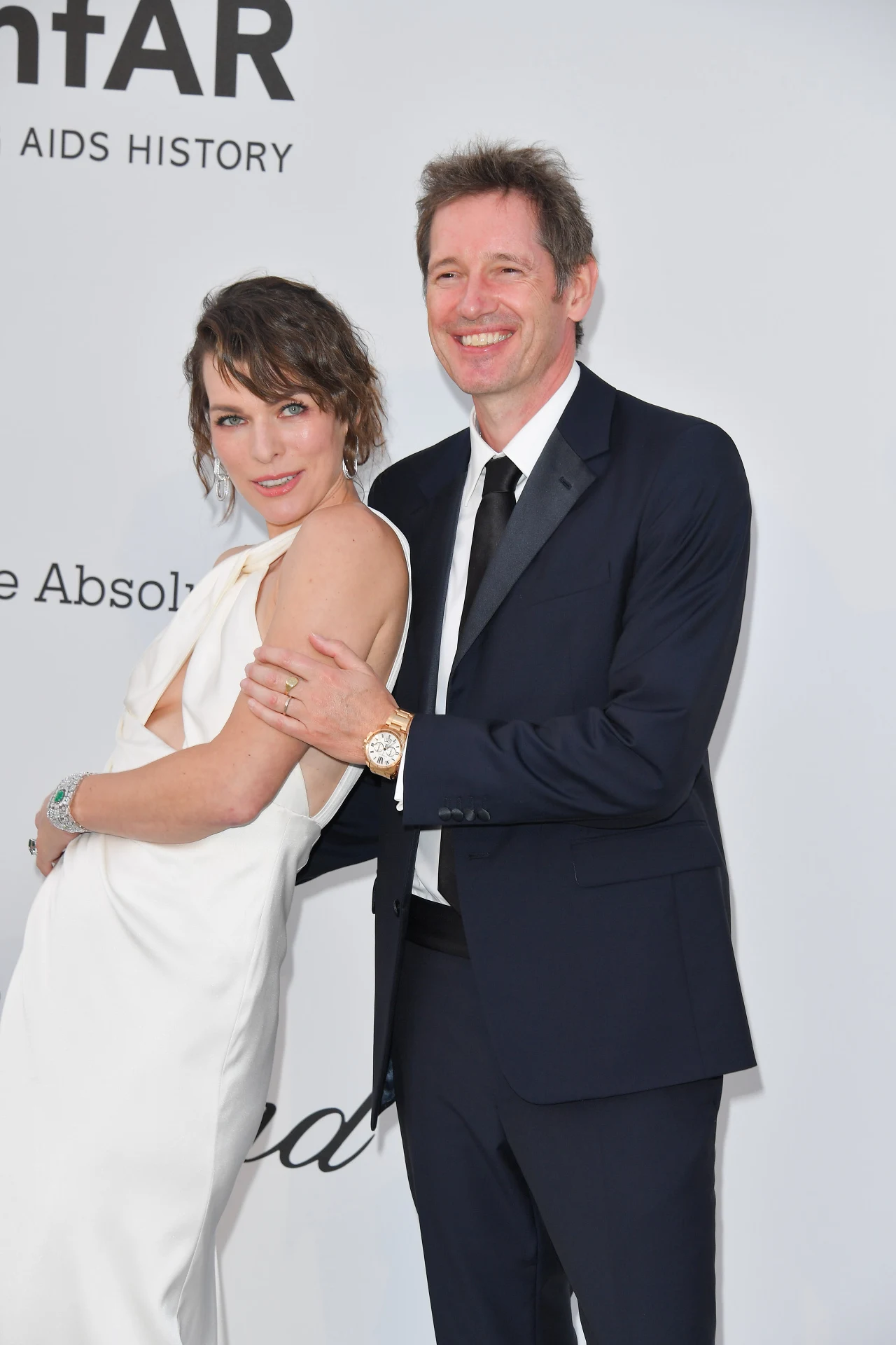 Milla Jovovich z mężem Milla Jovovich z mężem