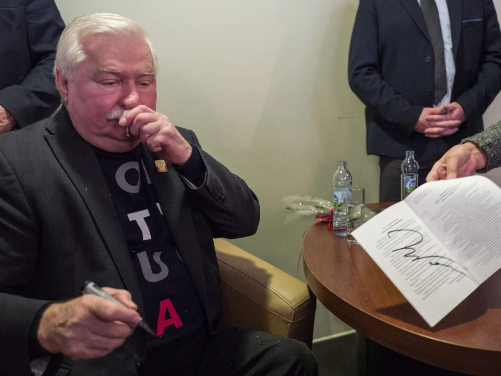 Lech Wałęsa w swojej ulubionej stylizacji