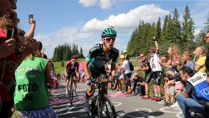 Rafał Majka na trasie siódmego etapu 76. Tour de Pologne wokół Bukowiny Tatrzańskiej