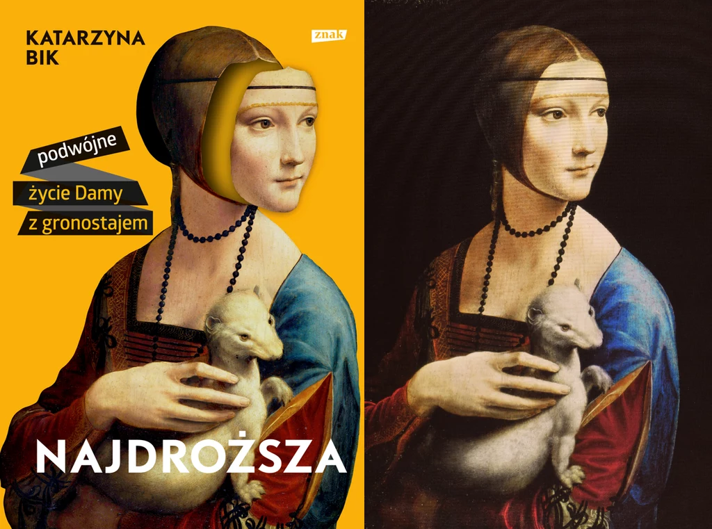 Okładka książki Katarzyny Bik i obraz Leonarda da Vinci