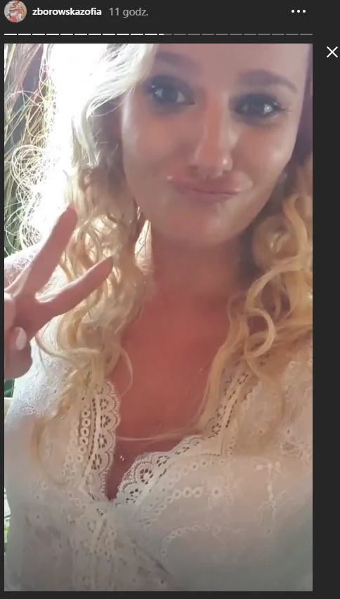 Zborowska na swoim ślubie Zborowska na swoim ślubie