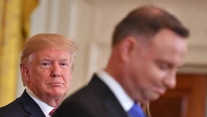 Prezydent USA Donald Trump i prezydent Polski Andrzej Duda