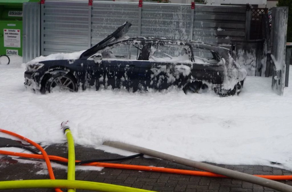 Miejsce pożaru po akcji gaśniczej / Fot: Niemiecka policja